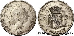 ESPAGNE 5 Pesetas Alphonse XIII 2e type 1894 Madrid TB+ 