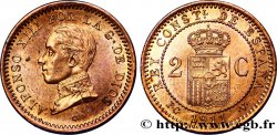 ESPAGNE 2 Centimos Alphonse XIII  / armes couronnée 1911 Madrid