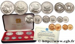 PAPUA NEW GUINEA Série Proof 8 monnaies 1975 Franklin Mint