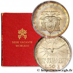 VATICAN ET ÉTATS PONTIFICAUX 500 Lire Sede Vacante Colombe 1963 Rome