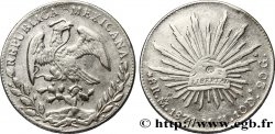 MEXIQUE 8 Reales Aigle / bonnet phrygien sur soleil MH 1873 Mexico TTB 