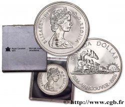 CANADA 1 Dollar Elisabeth II / Train à vapeur, Vancouver 1986  MS 