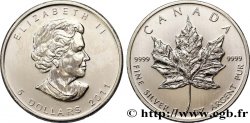 CANADA 5 Dollars (1 once) Proof feuille d’érable / Elisabeth II 2011 