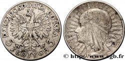 POLAND 5 Zlotych aigle / reine Jadwiga 1932 Londres VF 