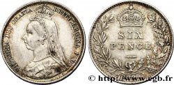 REGNO UNITO 6 Pence Victoria couronné 1890  q.SPL 