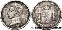 SPAIN 1 Peseta Alphonse XIII 4e type de buste 1903 Madrid XF 