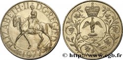 VEREINIGTEN KÖNIGREICH 25 New Pence jubilé d’argent d’Elisabeth II 1977  VZ 