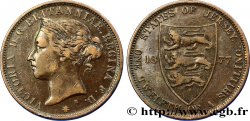 JERSEY 1/12 Shilling Reine Victoria / armes du Baillage de Jersey 1877 Heaton BB 