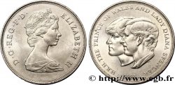 VEREINIGTEN KÖNIGREICH 25 New Pence (1 Crown) mariage du Prince de Galles et de Lady Diana Spencer 1981 