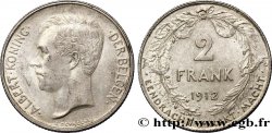BELGIEN 2 Francs Albert Ier légende flamande 1912 