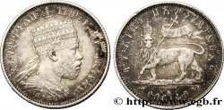 ETHIOPIA 1/4 Birr roi Menelik II EE1889 1897 Paris XF 
