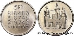 SWITZERLAND 5 Francs centenaire de la révision de la constitution 1974 Berne - B AU 