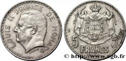 MONACO 5 Francs Louis II / armoiries 1945 Paris XF 