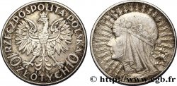 POLOGNE 10 Zlotych reine Jadwiga 1932 Varsovie