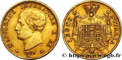 ITALIE - ROYAUME D&nbsp;ITALIE - NAPOLÉON Ier 40 Lire 1809 Milan TTB 