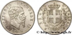 ITALY 5 Lire Victor Emmanuel II 1870 Milan