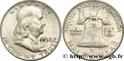 UNITED STATES OF AMERICA 1/2 Dollar Benjamin Franklin 1958 Denver