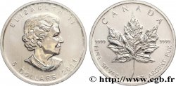 CANADA 5 Dollars (1 once) Proof feuille d’érable / Elisabeth II 2011 