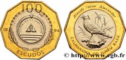 CAP VERT 100 Escudos série ornithologique  : emblème / Alauda razae (Alouette de Razo) 1994  SUP 