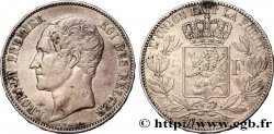 BELGIQUE 5 Francs Léopold Ier tête nue 1849 