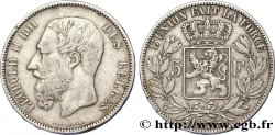 BELGIQUE 5 Francs Léopold II 1875 