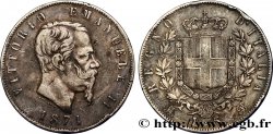 ITALIE 5 Lire Victor Emmanuel II 1871 Milan