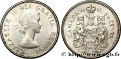 CANADA 50 Cents Elisabeth II 1961 