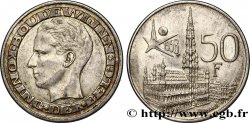 BELGIQUE 50 Francs Exposition Universelle de Bruxelles légende flamande 1958 