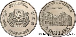 SINGAPORE 5 Dollars Centenaire du Musée National 1987 