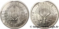DJIBOUTI Essai de 1 Franc emblème / antilope 1977 Paris