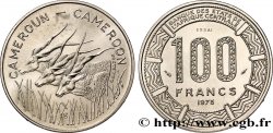 CAMEROUN Essai de 100 Francs légende bilingue, type BEAC antilopes 1975 Paris