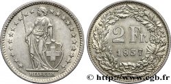 SUISSE 2 Francs Helvetia 1957 Berne