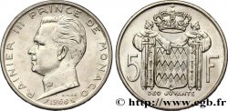 MONACO 5 Francs Prince Rainier III / écu 1966 Paris MBC+ 
