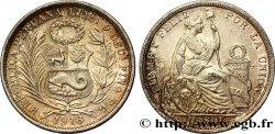 PERU 1/2 Sol “Liberté” assise 1916 Lima