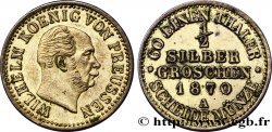 GERMANY - PRUSSIA 1/2 Silbergroschen Royaume de Prusse Guillaume Ier 1870 Berlin AU 