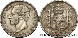 SPAIN 2 Pesetas Alphonse XII 1883 