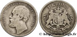 SWEDEN 1 Krona Oscar II 1875 