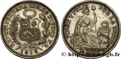 PERU 1/2 Dinero “Liberté” assise 1916 Lima