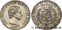 ITALIEN - KÖNIGREICH SARDINIEN 5 Lire Charles Félix 1827 Gênes
