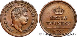 ITALY - KINGDOM OF THE TWO SICILIES 1/2 Tornese Ferdinand II 1838 Naples