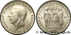 SCHWEDEN 5 Kronor 150 ans de la Constitution 1959  VZ 