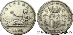 SPANIEN 5 Pesetas 1870 Madrid fSS 