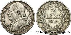VATICAN ET ÉTATS PONTIFICAUX 2 Lire Pie IX an XXII 1867 Rome