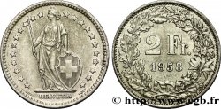 SWITZERLAND 2 Francs Helvetia 1958 Berne AU 