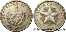 CUBA 1 Peso 1915  TTB 