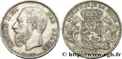 BELGIQUE 5 Francs Léopold II 1870 
