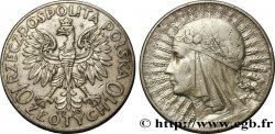 POLOGNE 10 Zlotych Reine Jadwiga 1933 Varsovie