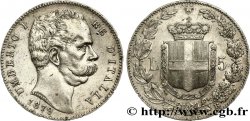 ITALY 5 Lire Humbert Ier 1879 Rome XF 