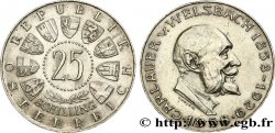AUTRICHE 25 Schilling emblème / 100e anniversaire de la naissance du chimiste Carl Auer von  Welsbach 1958  TTB+ 