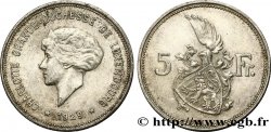 LUXEMBURGO 5 Francs Grande-Duchesse Charlotte 1929 